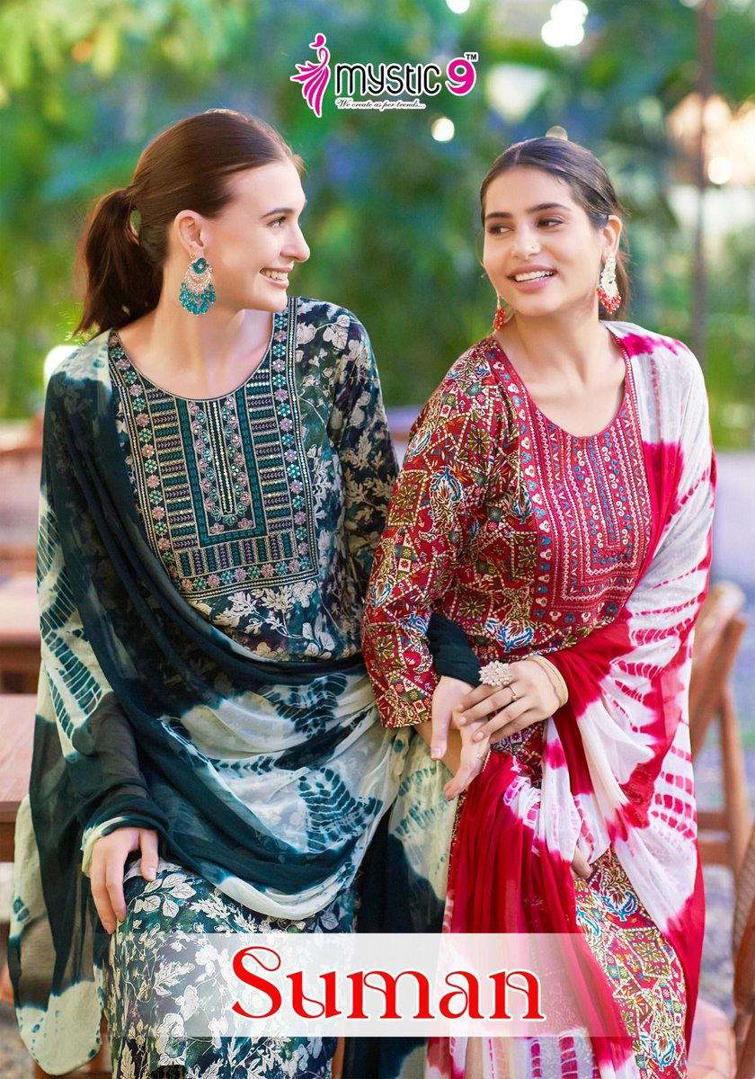 SUMAN VOL 1 BY MYSTIC 9 DESIGNER SALWAR SUIT WHOLESALER IN INDIA 1