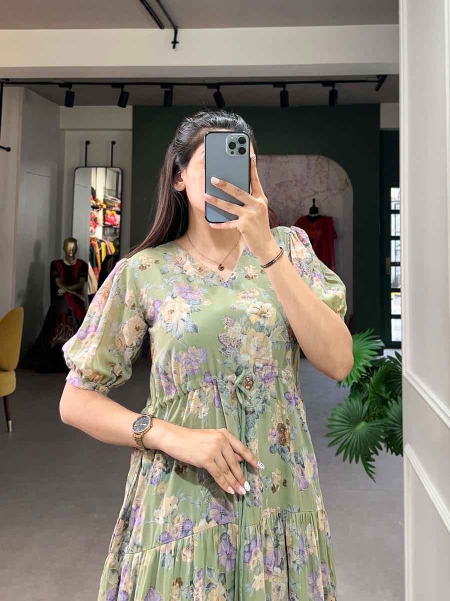 NNK 4504PST BY SAGAR IMPEX DESIGNER GEORGETTE FROCK WHOLESALER IN INDIA 1