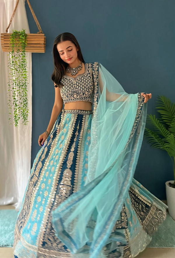 MC9238 BY SAGAR IMPEX DESIGNER EMBROIDERY LEHENGA CHOLI WHOLESALER IN INDIA