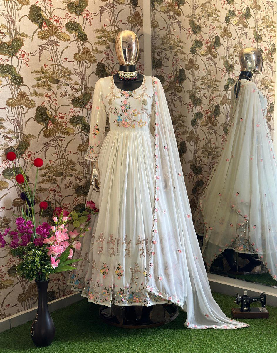 DVD 5021 BY SAGAR IMPEX DESIGNER EMBROIDERY GOWN WHOLESALER IN SURAT 1