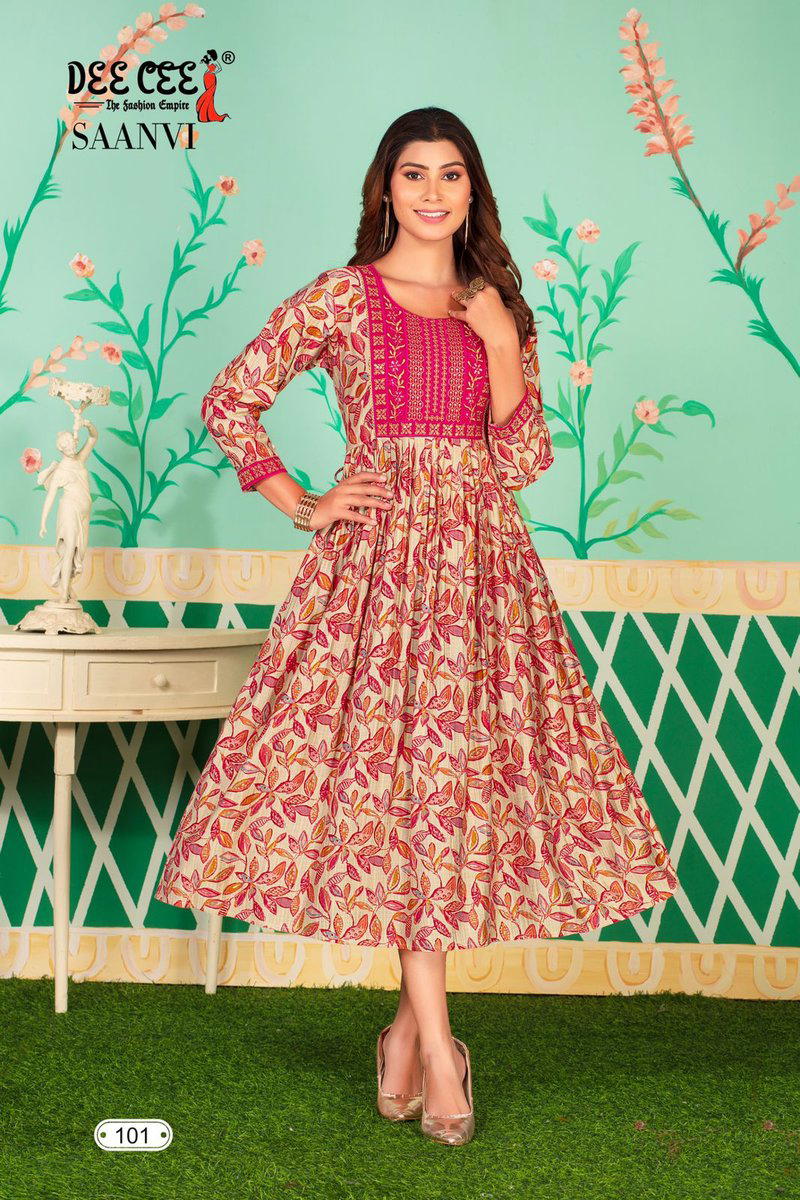 SAANVI BY SAGAR IMPEX DESIGNER LONG KURTI WHOLESALER IN INDIA 1