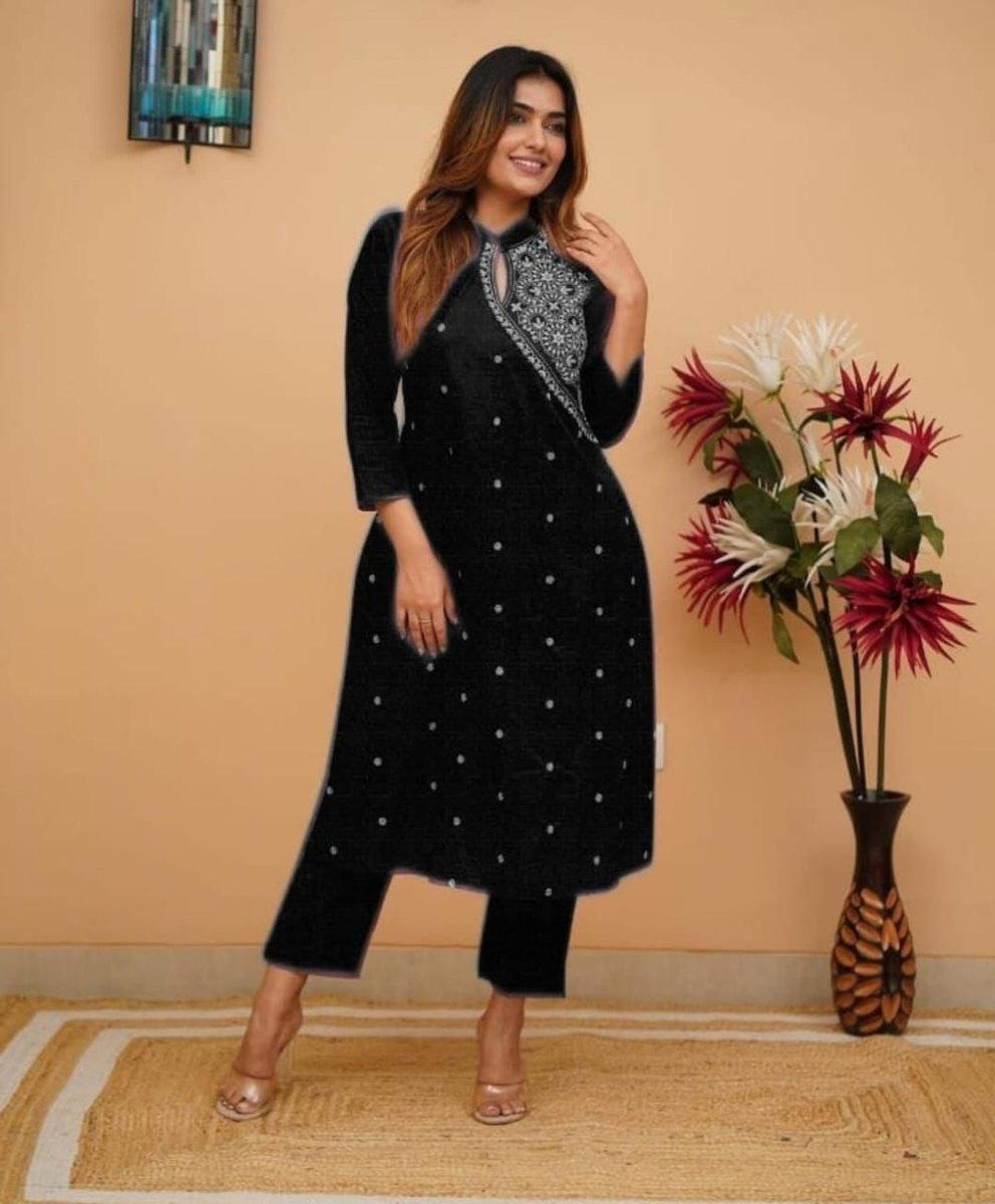 CHAHAT BY MAHEK KURTIS DESIGNER EMBROIDERY TOP & PENT WHOLESALER IN SURAT 1