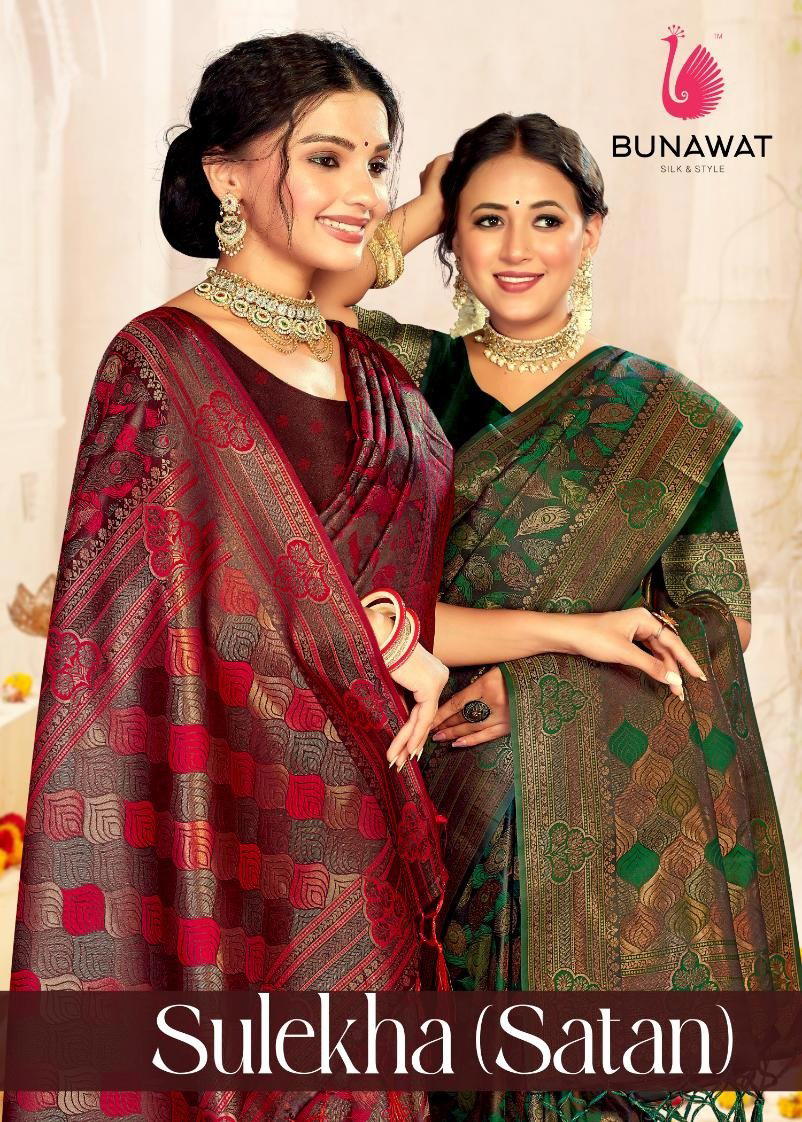 SULEKHA SATAN BY BUNAWAT DESIGNER SILK SAREE WHOLESALER IN INDIA 1