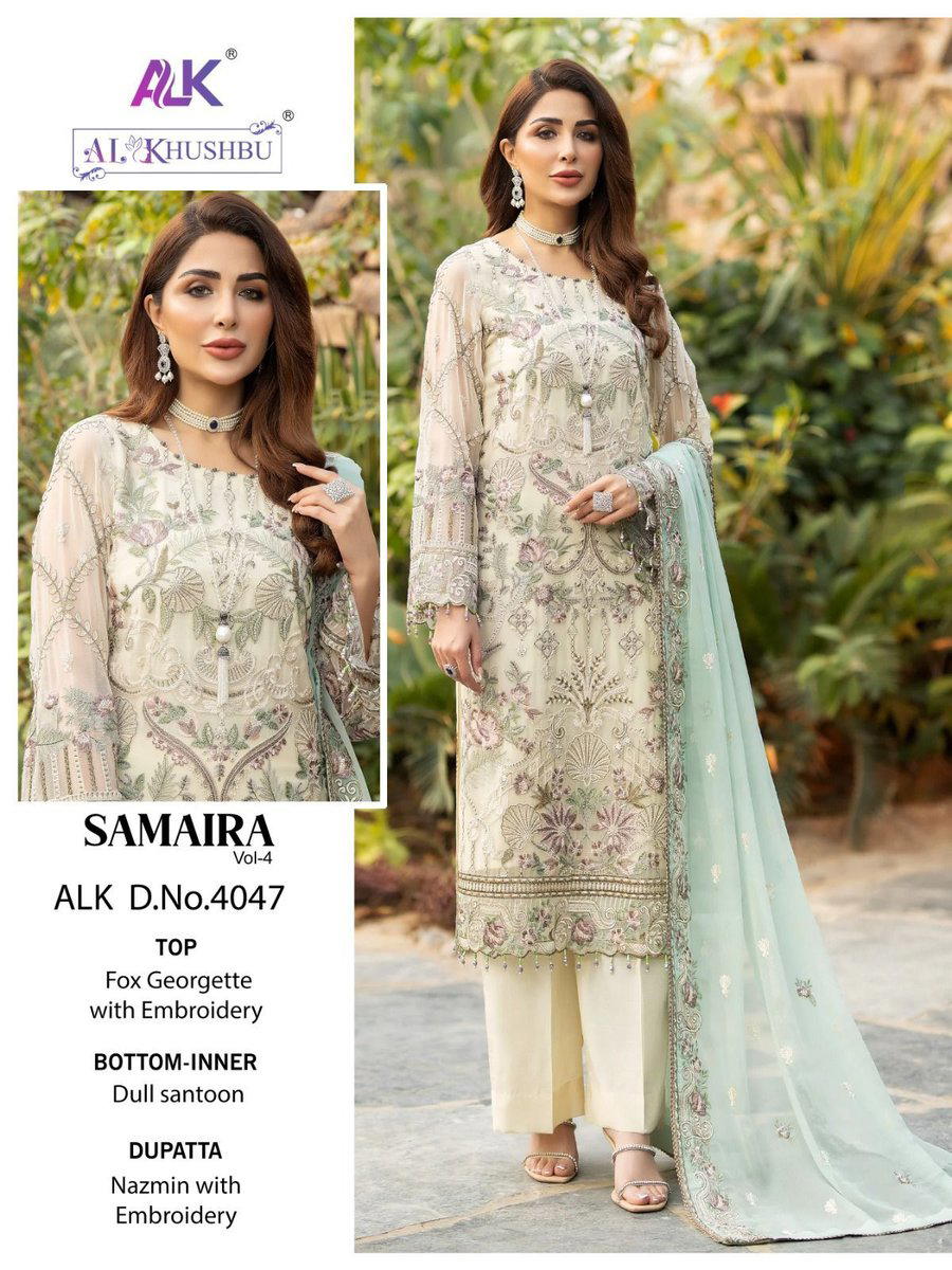 DN 4047 BY AL KHUSHBU DESIGNER PAKISTANI GEORGETTE SALWAR SUIT WHOLESALER IN INDIA 1