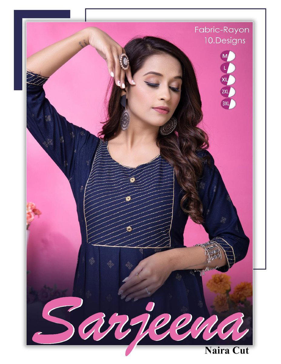 SARJEENA BY SAGAR IMPEX DESIGNER KURTI WHOLESALER IN INDIA 1