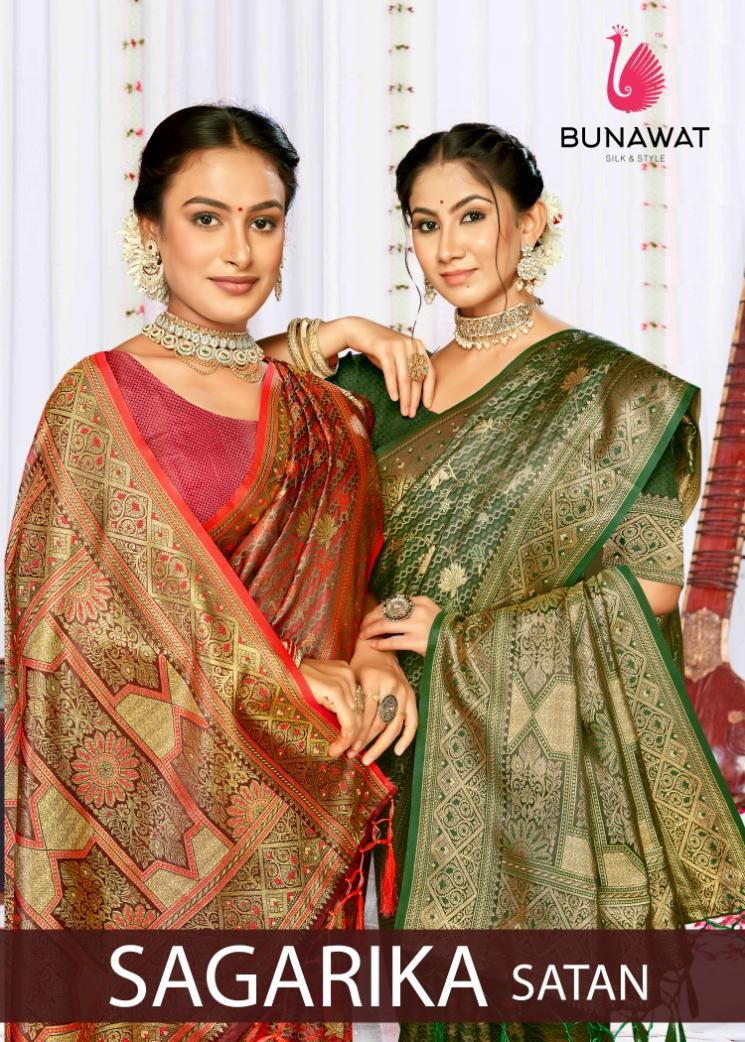 SAGARIKA SATAN BY BUNAWAT DESIGNER SILK SAREE WHOLESALER IN INDIA 1