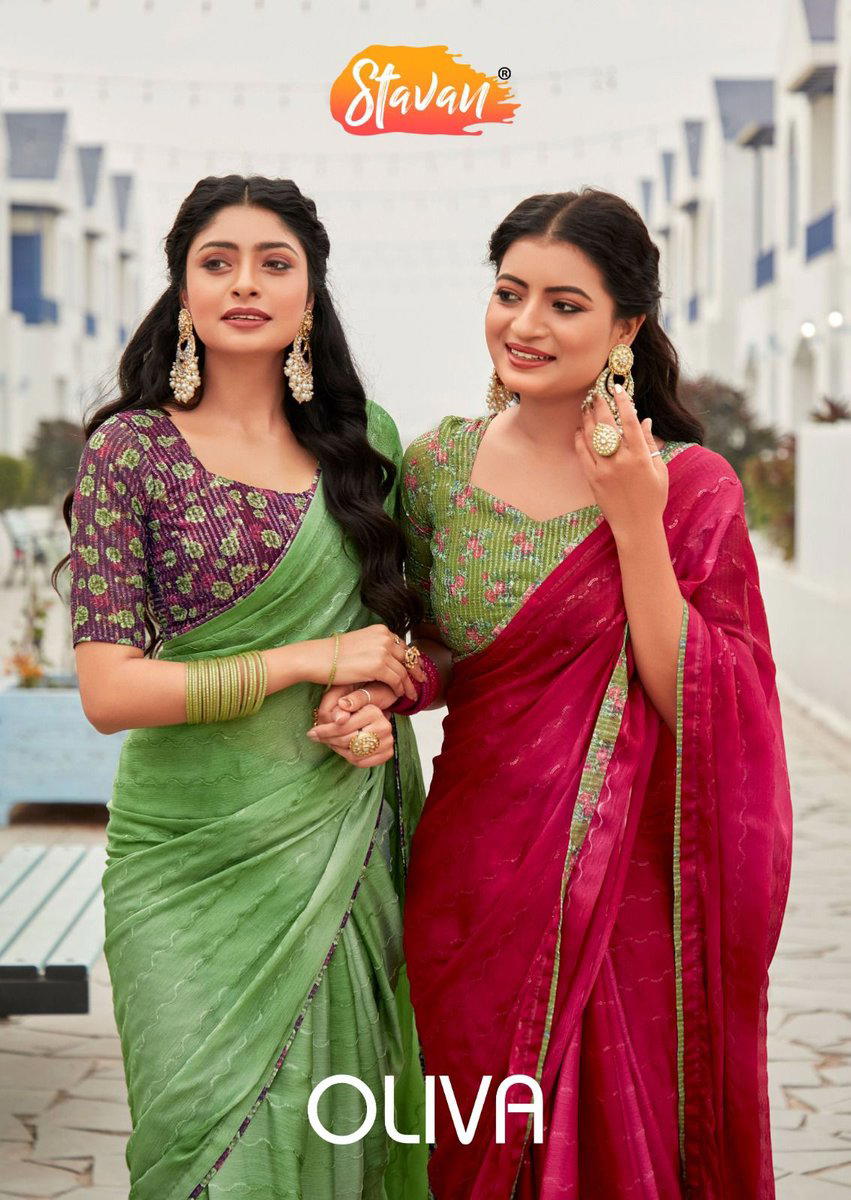 OLIVA BY STAVAN DESIGNER EMBROIDERY SAREE WHOLESALER IN INDIA 1