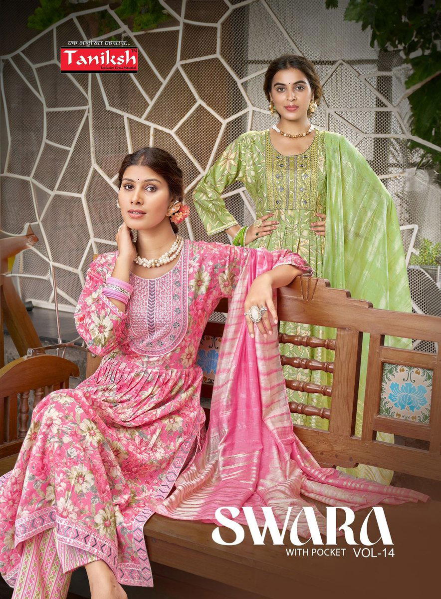 SWARA VOL 14 BY TANIKSH DESIGNER EMBROIDERY SALWAR SUIT WHOLESALER IN INDIA 1