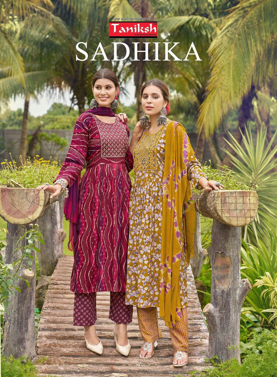 SADHIKA VOL 1 BY TANIKSH DESIGNER ANARKALI STYLE SALWAR SUIT WHOLESALER IN INDIA 1
