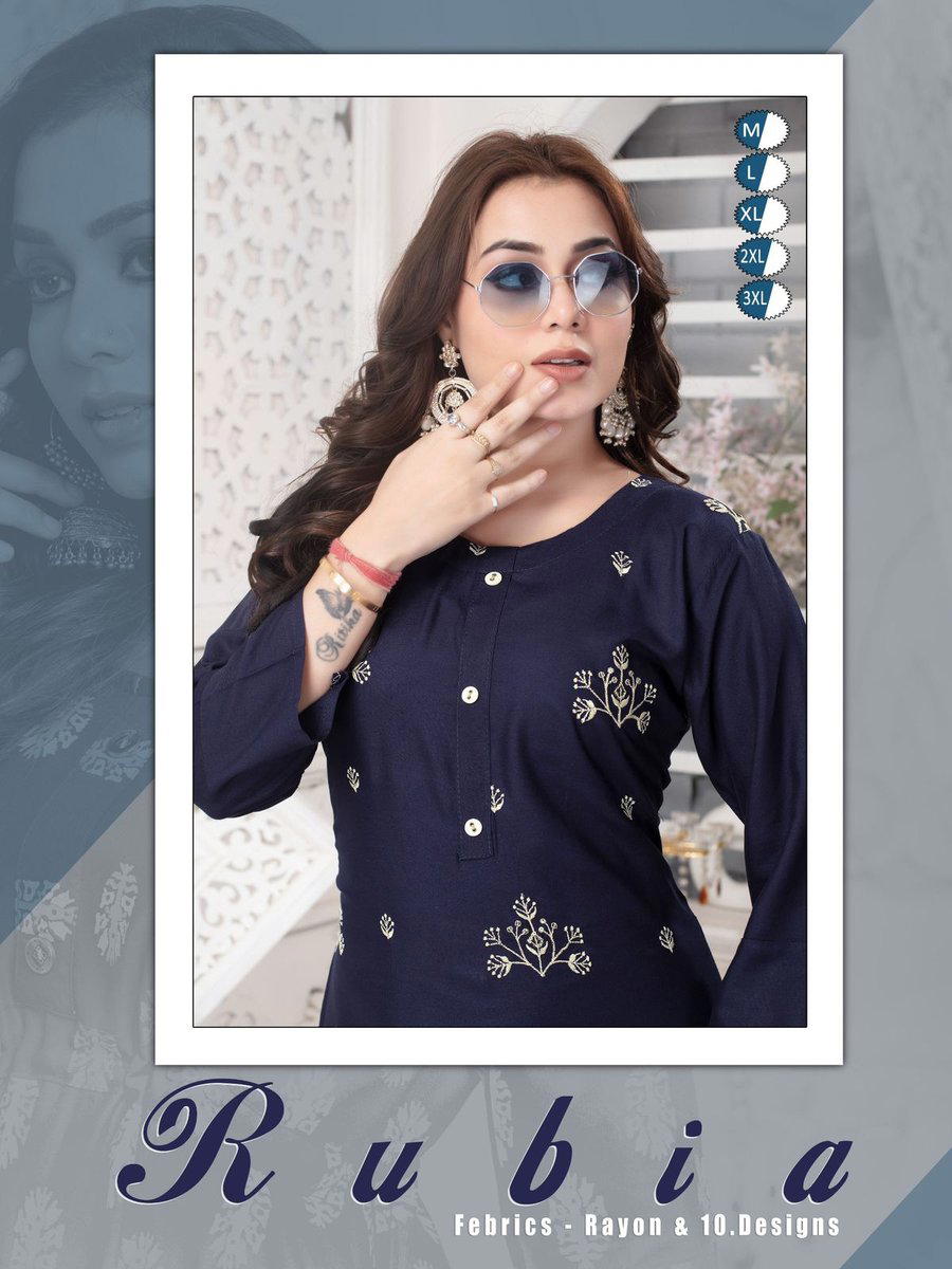 RUBIA BY SAGAR IMPEX DESIGNER EMBROIDERY TOP WHOLESALER IN INDIA 1