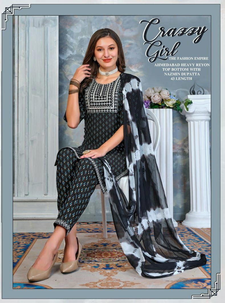CRAZZY GIRL BY SAGAR IMPEX DESIGNER EMBROIDERY SALWAR SUIT WHOLESALER IN INDIA 1