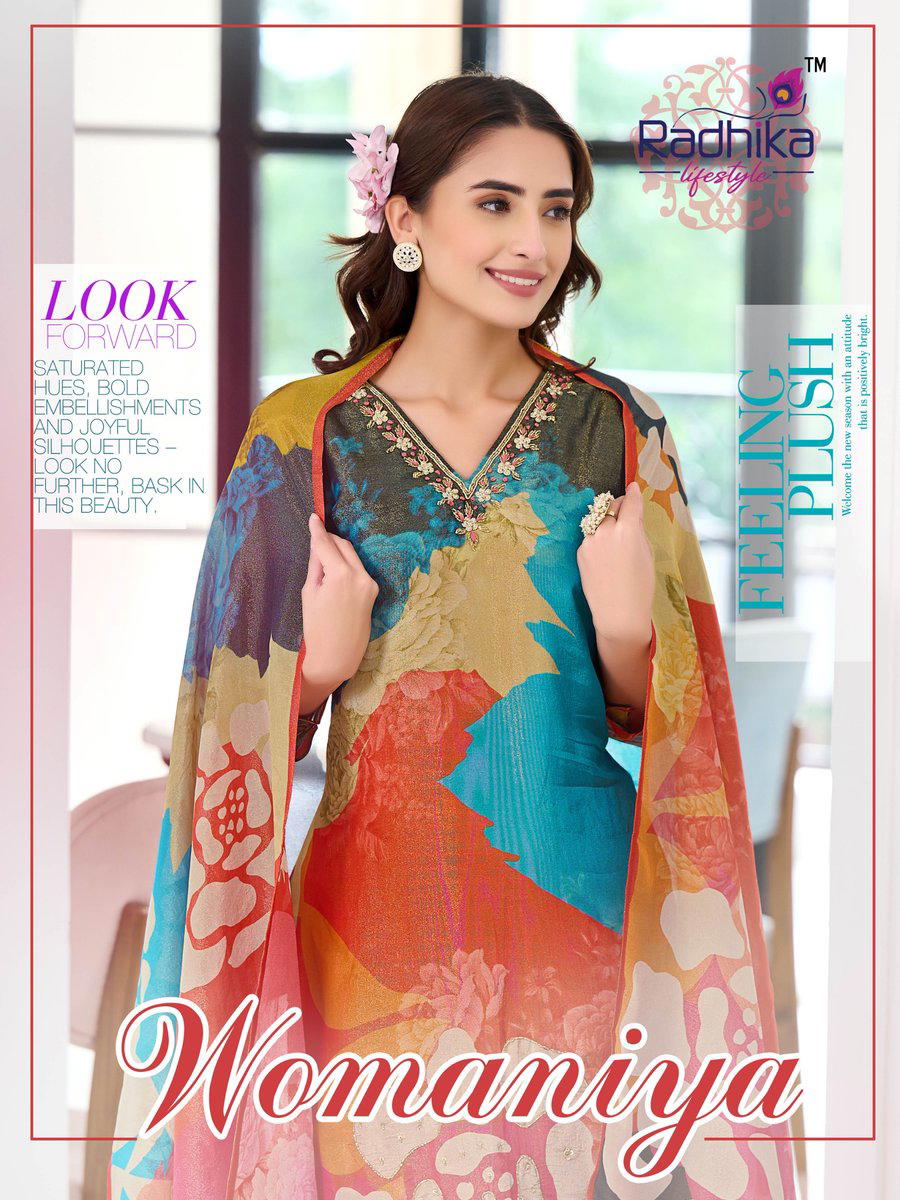 WOMANIYA VOL 1 BY RADHIKA LIFE STYLE DESIGNER COTTON  SALWAR SUIT WHOLESALER IN INDIA 1