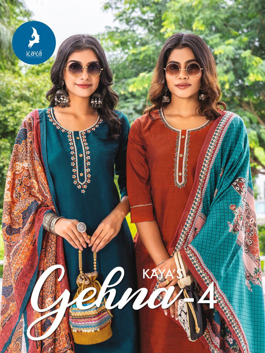 GEHNA 4 BY KAYA DESIGNER SILK SALWAR SUIT WHOLESALER IN INDIA 1