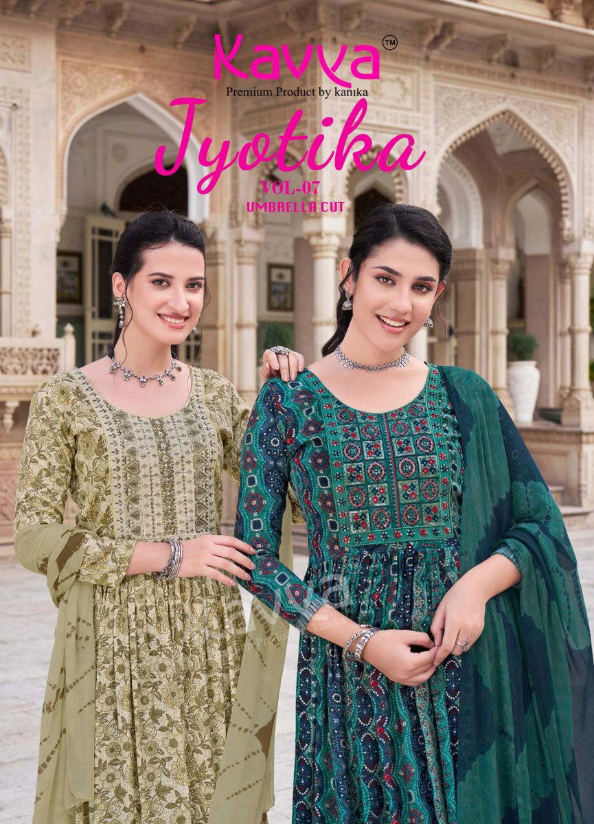JYOTIKA VOL 7 BY KAVYA  DESIGNER ANARKALI SALWAR SUIT WHOLESALER IN INDIA 1