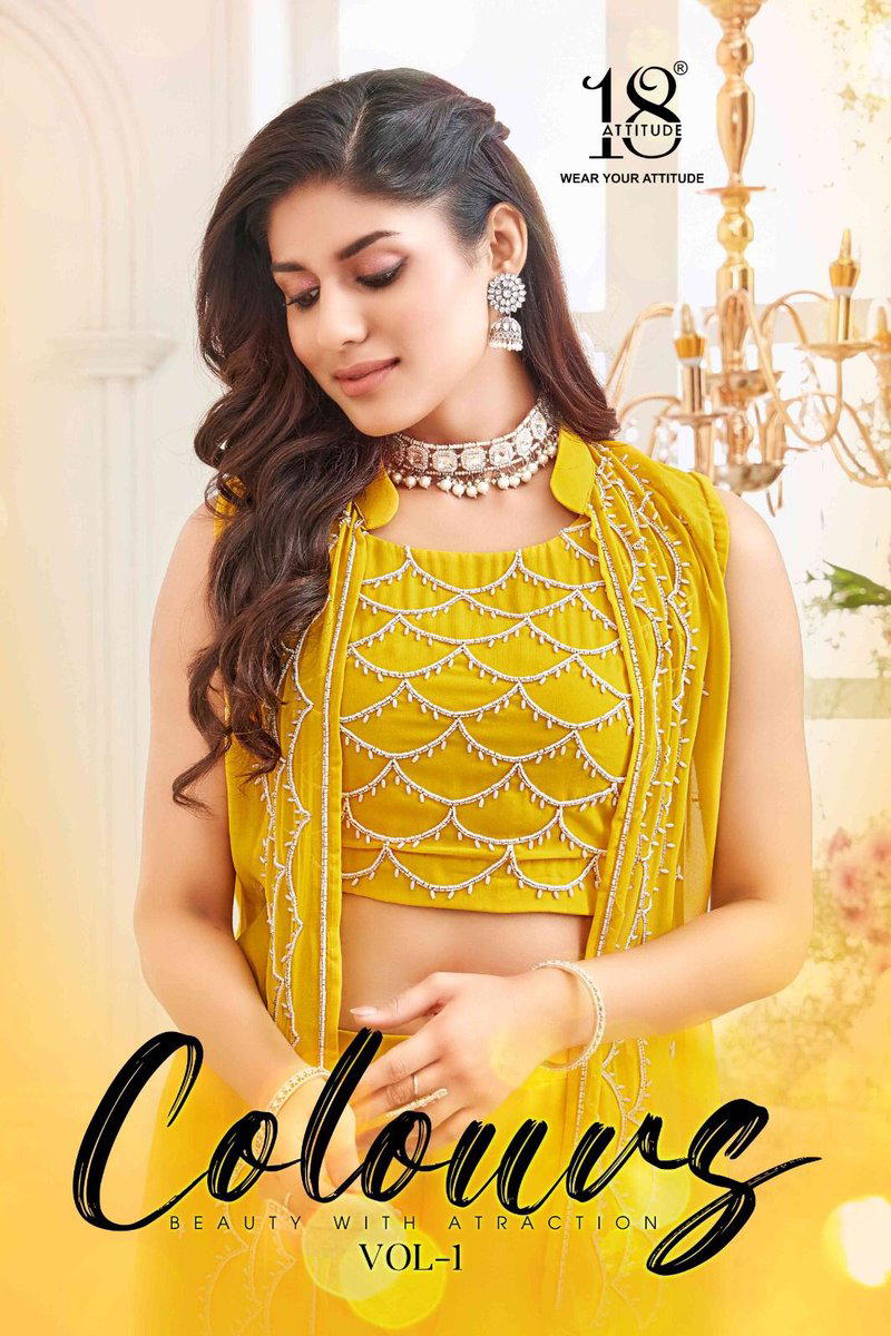 COLOURS VOL 1 BY SAGAR IMPRX HANDWORKED SHRUGS AND CHOLI WITH PALAZZO WHOLESALER IN INDIA 1