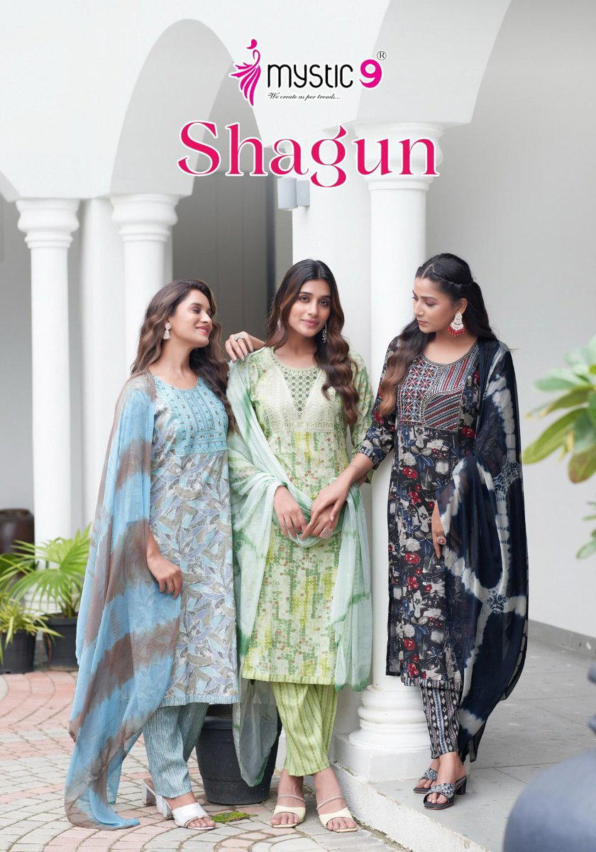 SHAGUN VOL 7 BY MYSTIC 9 DESIGNER EMBROIDERY SALWAR SUIT WHOLESALER IN INDIA 1