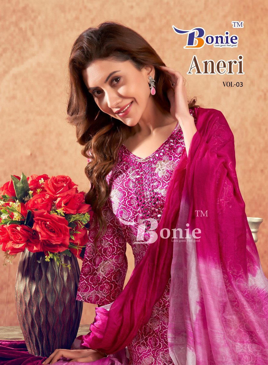 ANERI VOL 3 BY BONIE DESIGNER ANARKALI SALWAR SUIT WHOLESALER IN INDIA 1