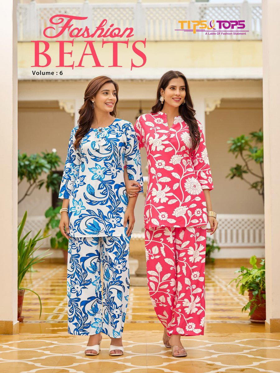 FASHION BEATS VOL 6 BY TIPS AND TOPS DESIGNER CO-ORD SET WHOLESALER IN INDIA 1