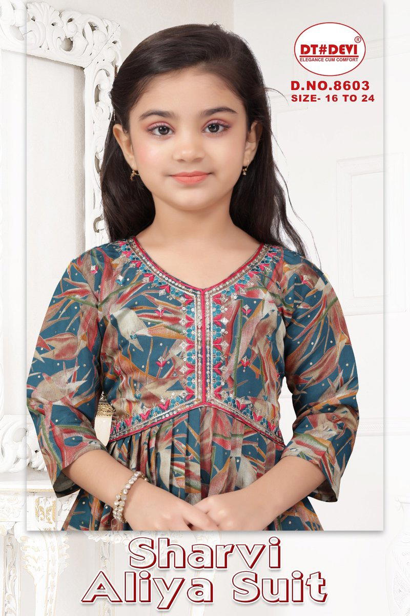 DN 8603 BY SAGAR IMPEX DESIGNER KIDS WEAR ANARKALI SALWAR SUIT WHOLESALER IN INDIA 1