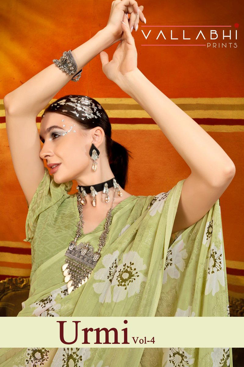 URMI VOL 4 BY VALLABHI PRINTS DESIGNER GEORGETTE SAREE WHOLESALER IN GUJARAT 1