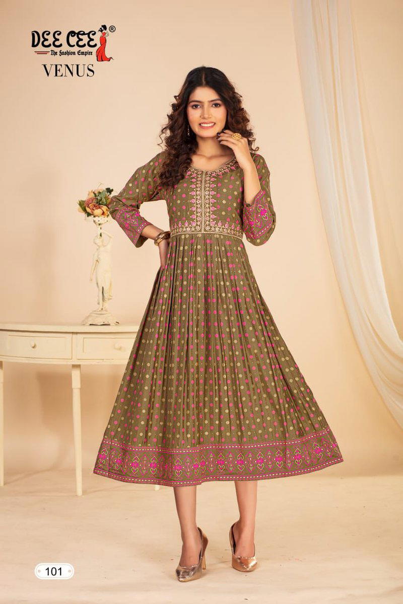 VENUS BY SAGAR IMPEX DESIGNER LONG KURTI WHOLESALER IN INDIA 1