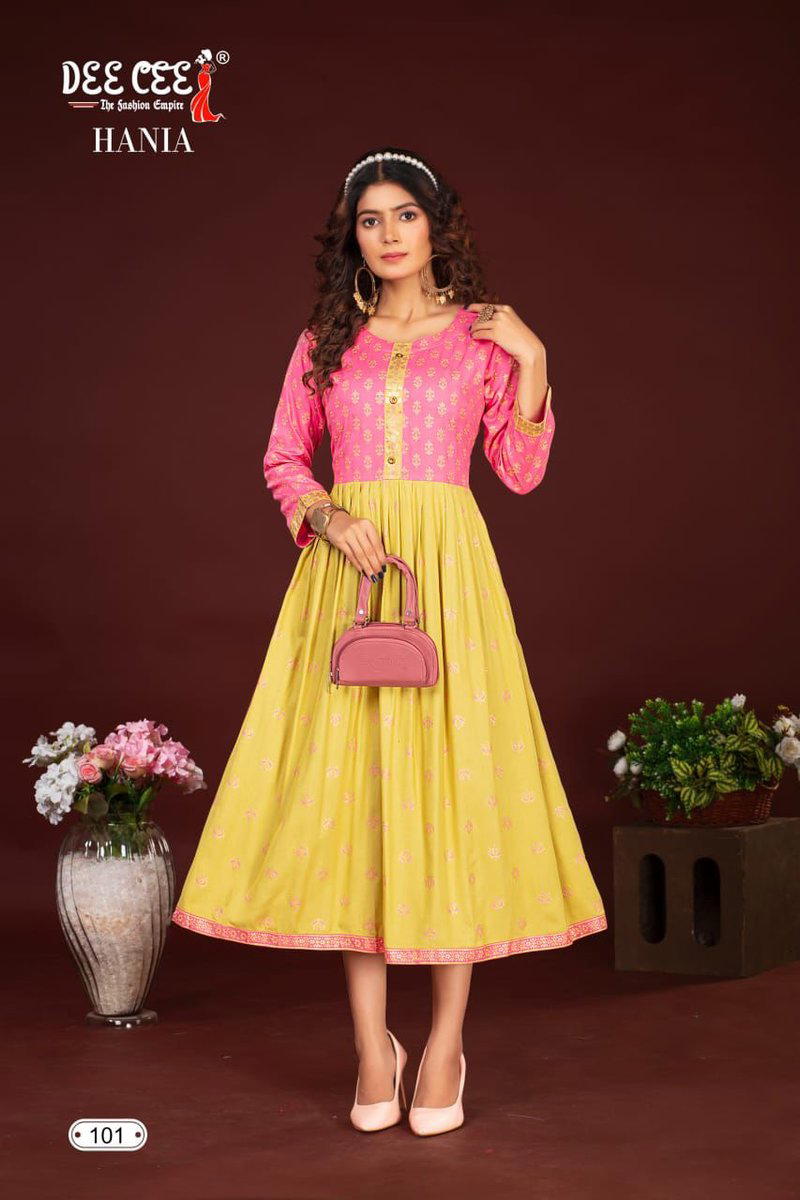 HANIA BY SAGAR IMPEX DESIGNER LONG KURTI WHOLESALER IN INDIA 1