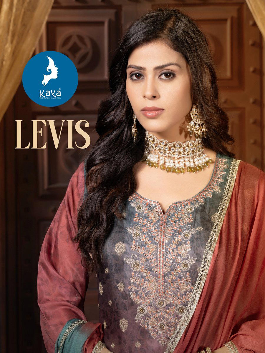 LEVIS BY KAYA KURTI DESIGNER SILK SALWAR SUIT WHOLESALER IN INDIA 1