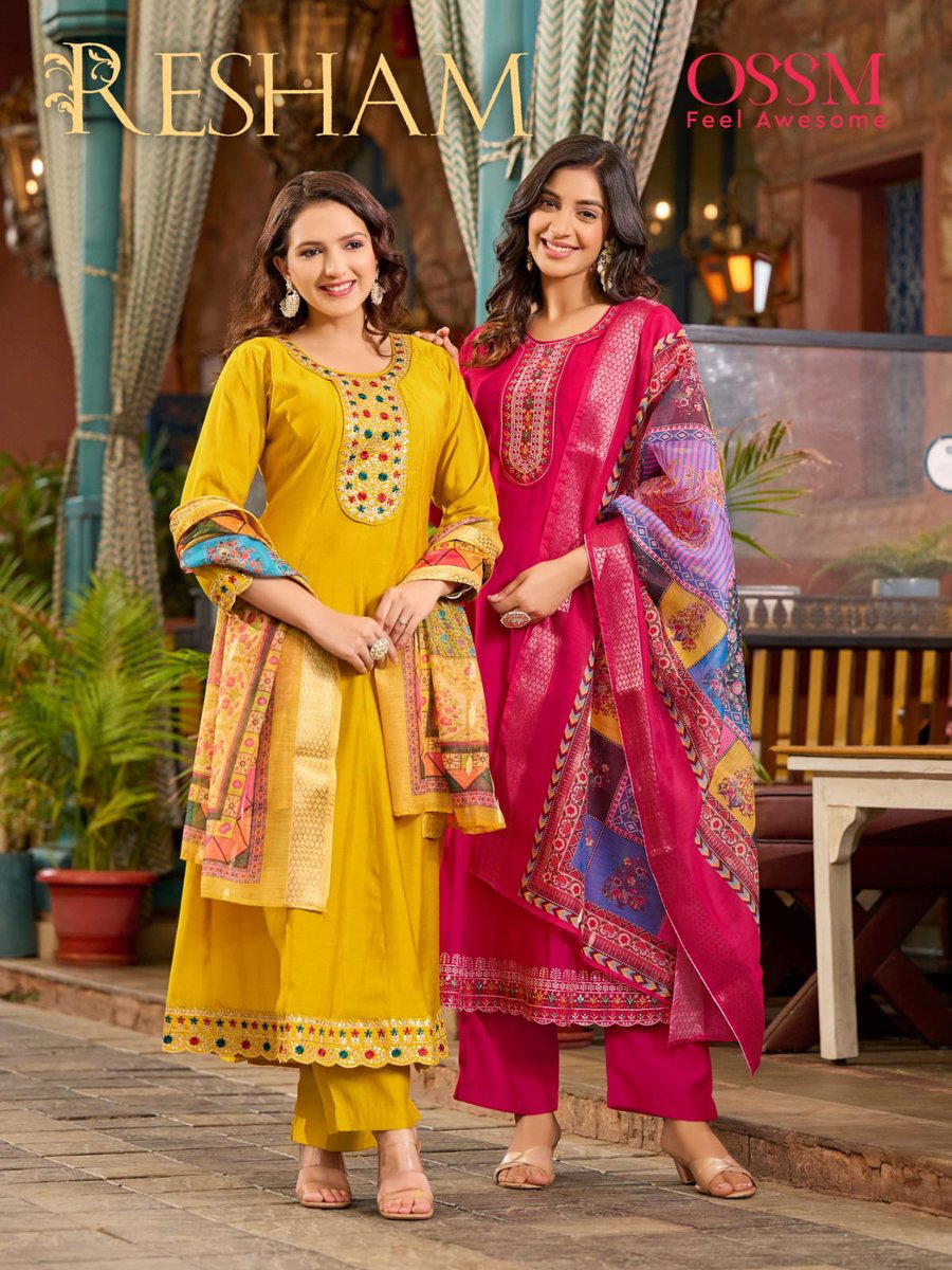 RESHAM BY OSSM DESIGNER ANARKALI SALWAR SUIT WHOLESALER IN INDIA 1