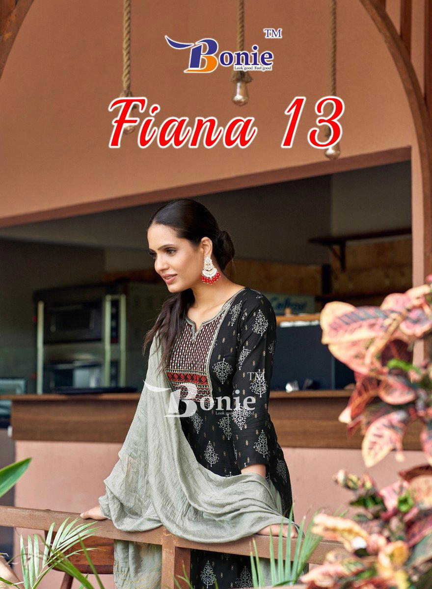 FIANA 13 BY BONIE DESIGNER TOP & BOTTOM AND DUPATTA WHOLESALER IN INDIA 1