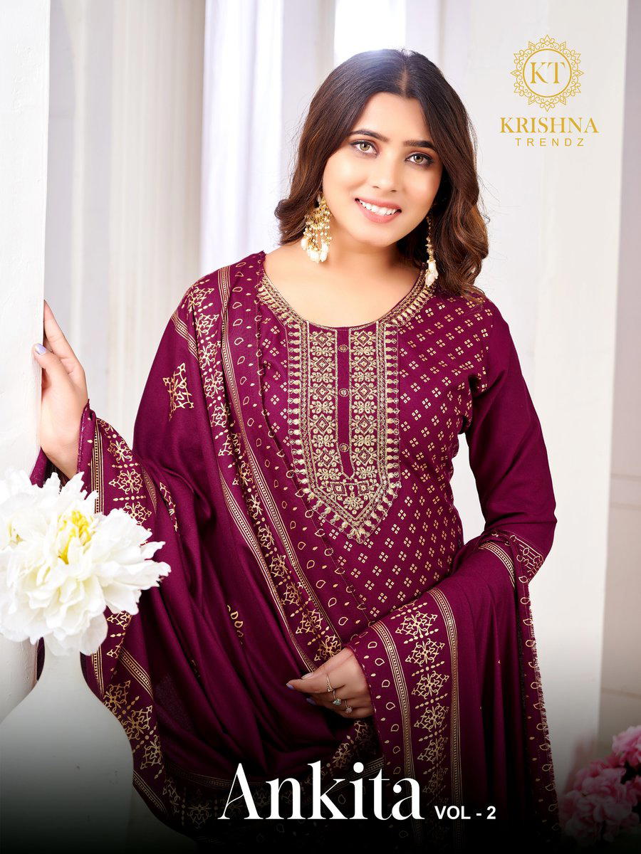 ANKITA VOL 2 BY KRISHNA TRENDZ DESIGNER SALWAR SUIT WHOLESALER IN INDIA 1