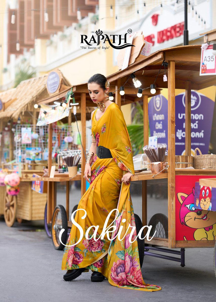 THE SAKIRA BY RAJYOG DESIGNER GEROGETTE SAREE WHOLESALER IN INDIA 1