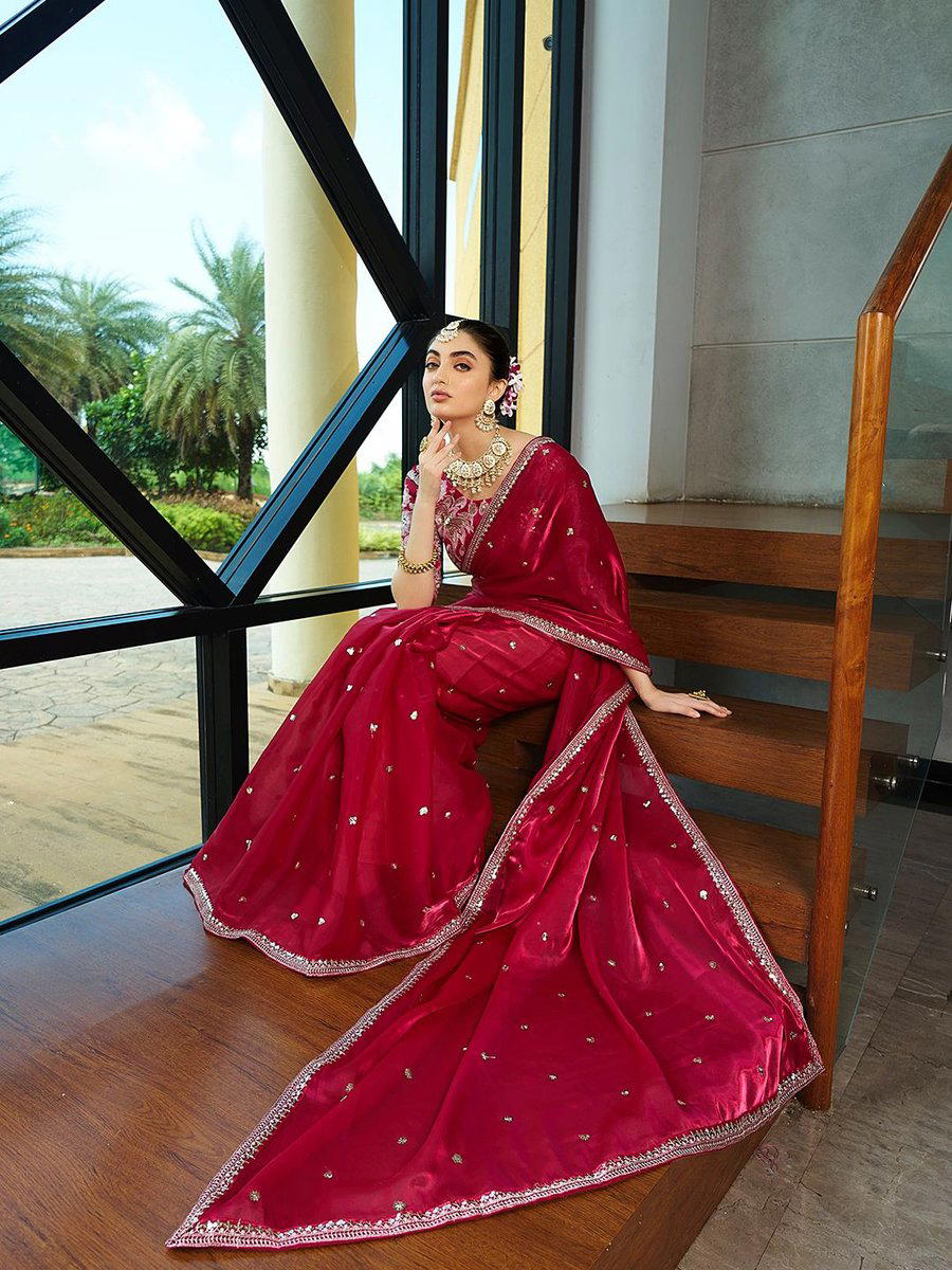 DN 5032 BY SAGAR IMPEX DESIGNER EMBROIDERY SAREE WHOLESALER IN INDIA 1