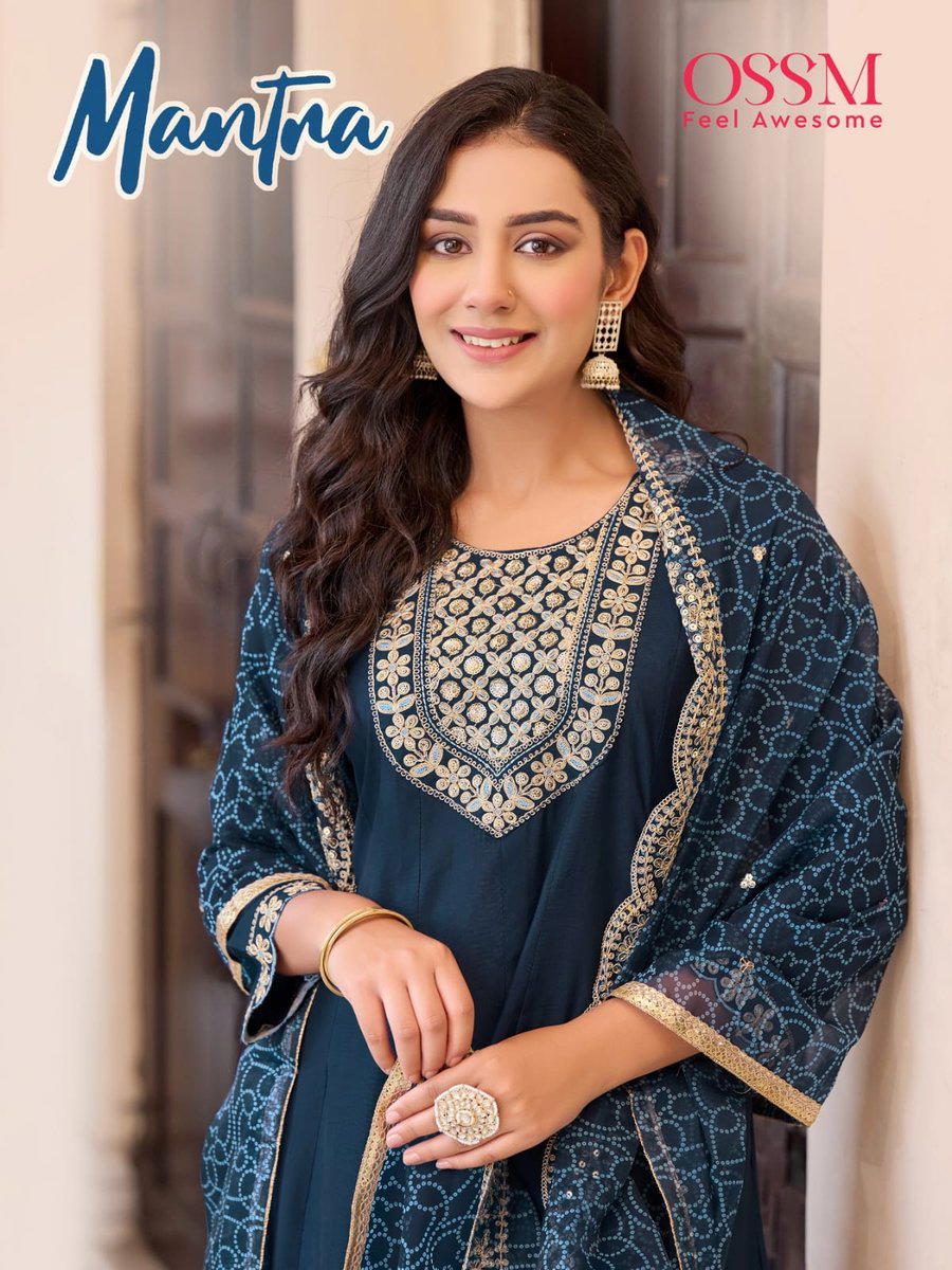 MANTRA BY OSSM DESIGNER SILK ANARKALI SALWAR SUIT WHOLESALER IN INDIA 1