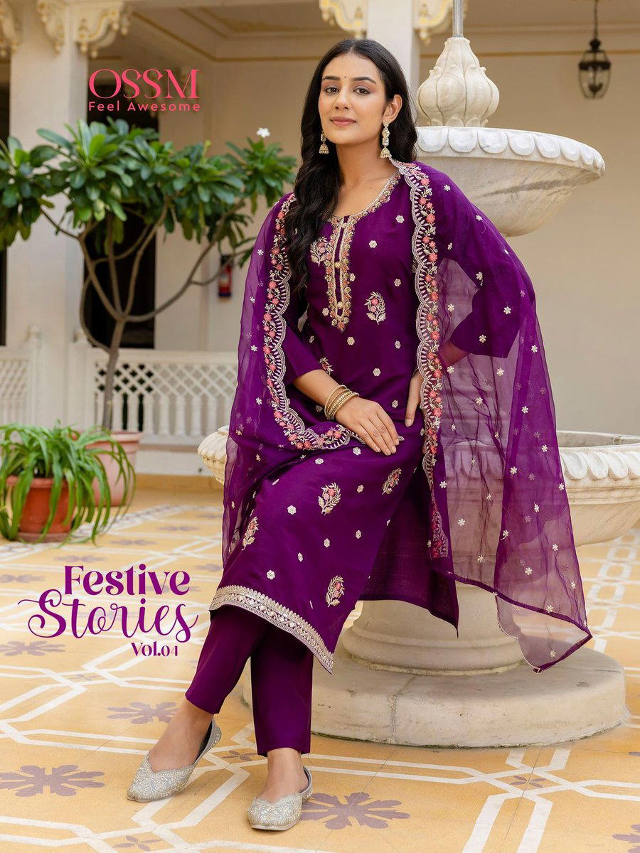 FESTIVE STORIES VOL 4 BY OSSM DESIGNER SALWAR SUIT WHOLESALER IN INDIA 1