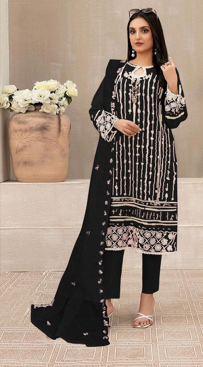 Pakistani 1113 BY MAARiA-A DESIGNER GEROGETTE SALWAR SUIT WHOLESALER IN INDIA 1
