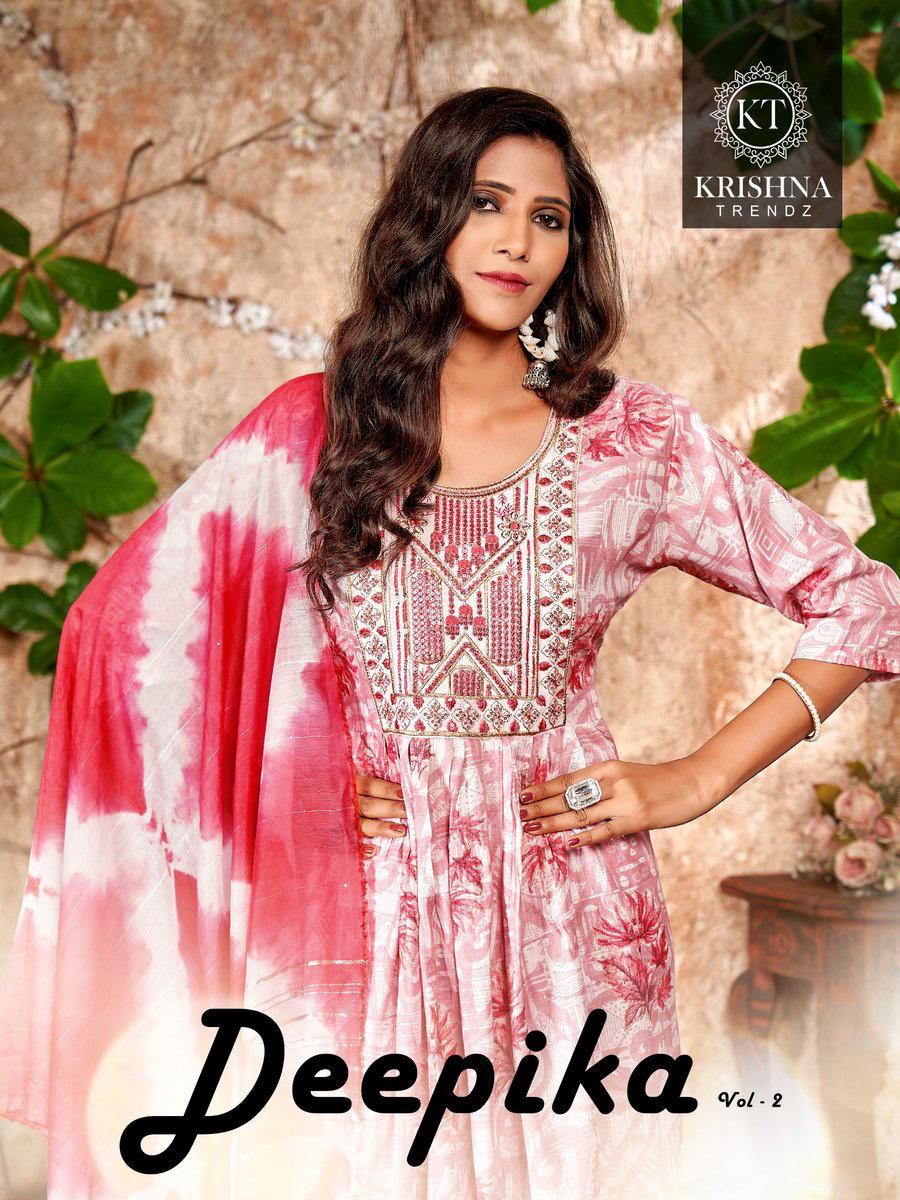 DEEPIKA VOL 2 BY KRISHNA TRENDS DESIGNER ANARKALI SALWAR SUIT WHOLESALER IN INDIA 1