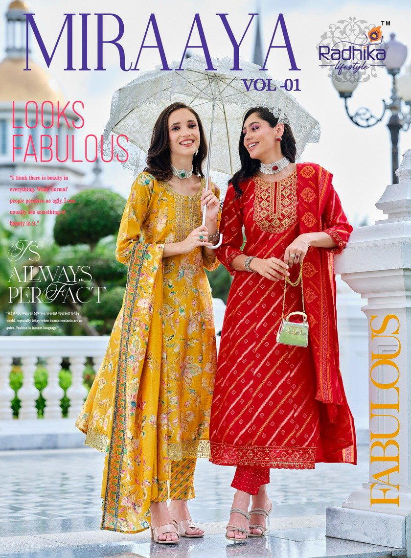 MIRAYA VOL 1 BY RADHIKA lifestyle DESIGNER ANARKALI SALWAR SUIT WHOLESALER IN INDIA 1