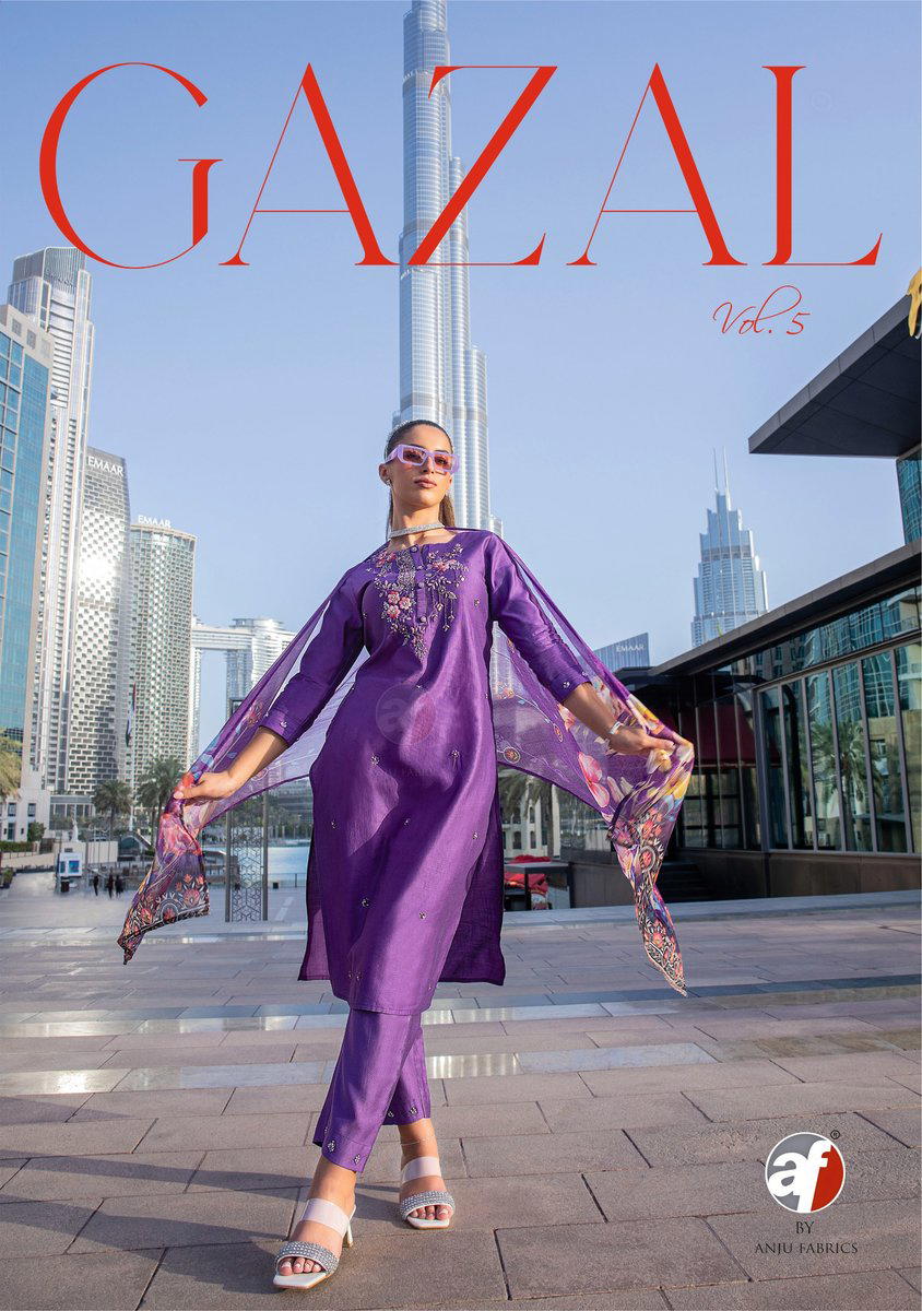 GAZAL VOL 5 BY ANJU FABRIC DESIGNER SALWAR SUIT WHOLESALER IN INDIA 1