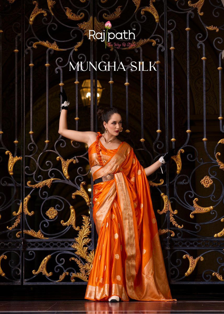 Mungha Silk BY RajPath DESIGNER SILK SAREE WHOLESALER IN INDIA 1