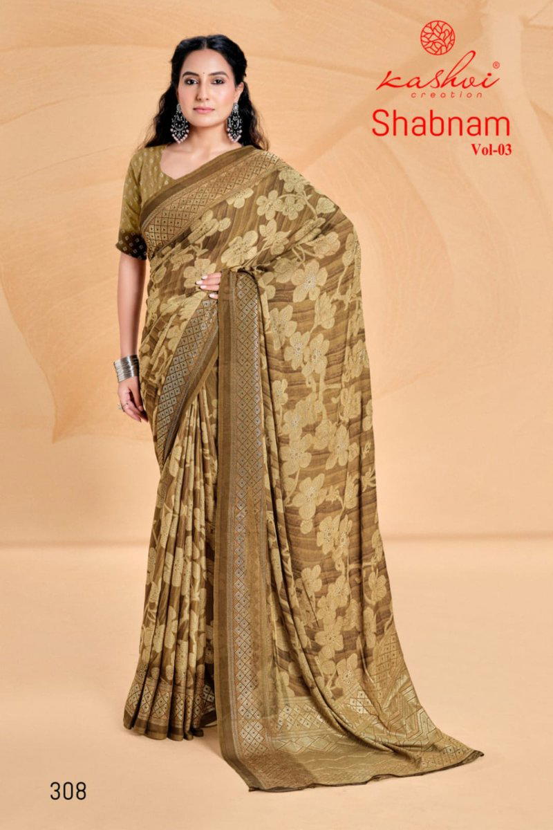 SHABNAM VOL 3 BY KASHVI CREATION DESIGNER SAREE WHOLESALER IN INDIA 1