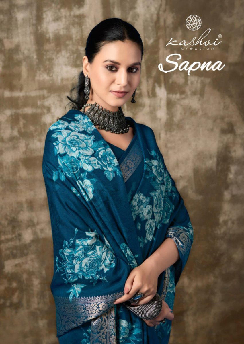 SAPNA BY KASHVI CREATION DESIGNER SILK SAREE WHOLESALER IN INDIA 1