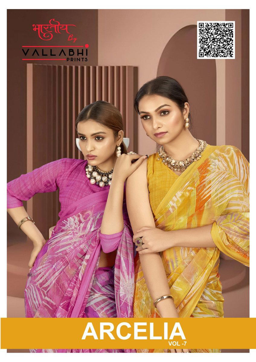 ARCELIA VOL 7 BY VALLABHI PRINTS DESIGNER GEORGETTE SAREE WHOLESALER IN GUJARAT 1