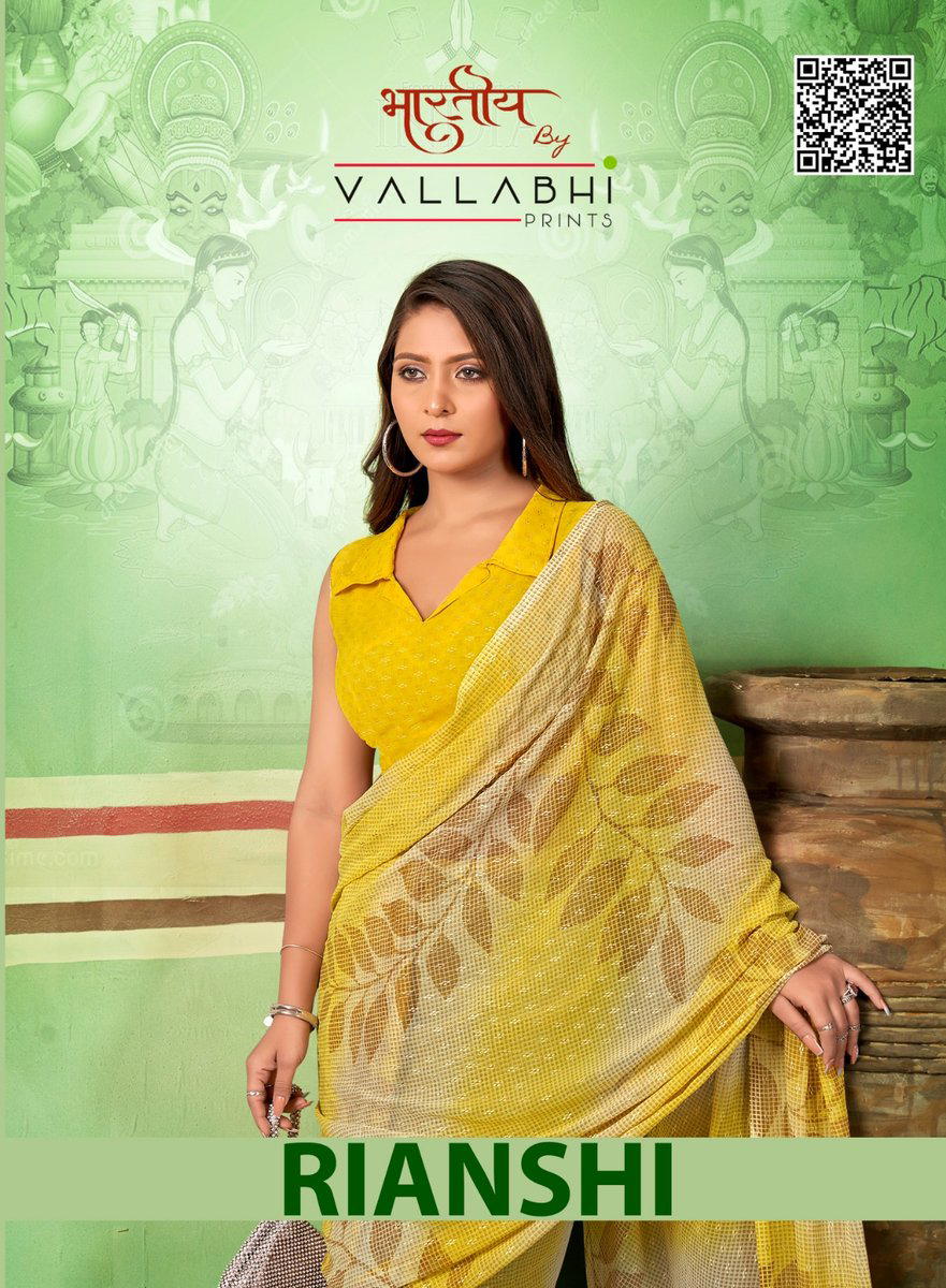 RIANSHI BY VALLABHI PRINTS DESIGNER GEORGETTE SAREE WHOLESALER IN GUJARAT 1