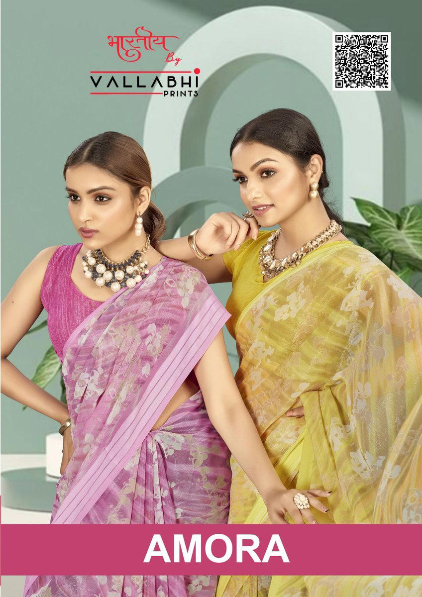 AMORA BY VALLABHI PRINTS DESIGNER GEORGETTE SAREE WHOLESALER IN GUJARAT 1