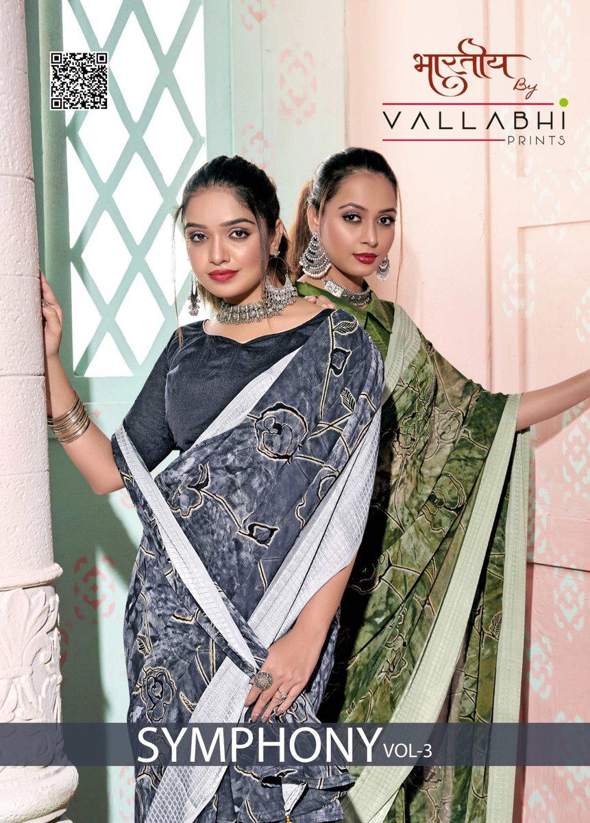 SYMPHONY VOL 3 BY VALLABHI PRINTS DESIGNER GEORGETTE SAREE WHOLESALER IN INDIA 1