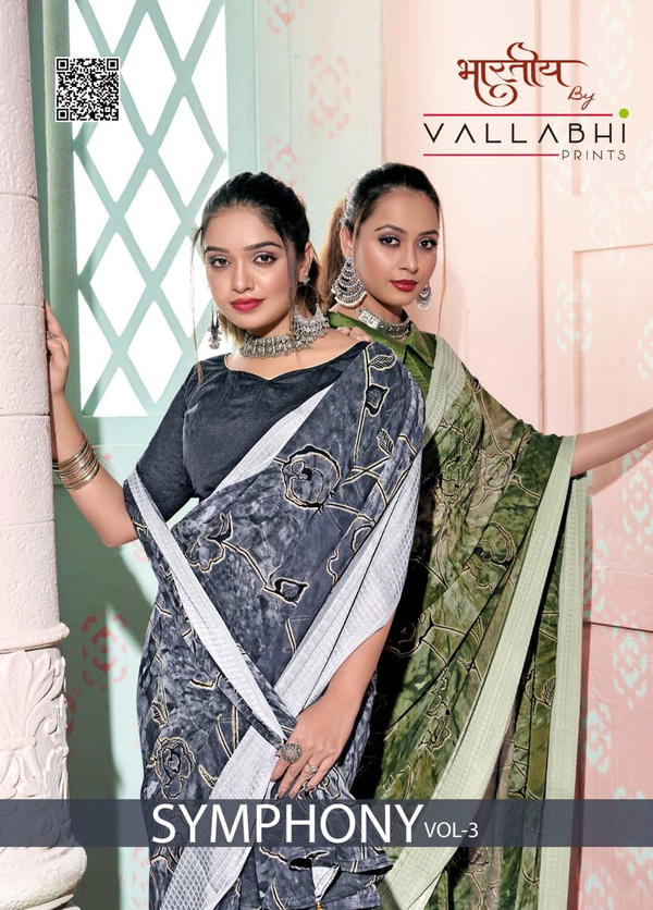 SYMPHONY VOL 3 BY VALLABHI PRINTS DESIGNER GEORGETTE SAREE WHOLESALER IN INDIA