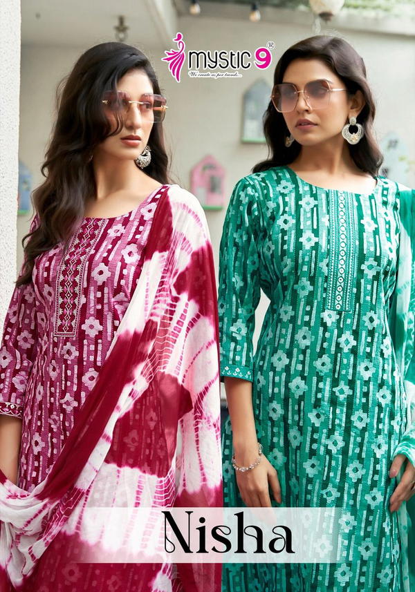 NISHA VOL 1 BY MYSTIC 9 DESIGNER SALWAR SUIT WHOLESALER IN INDIA