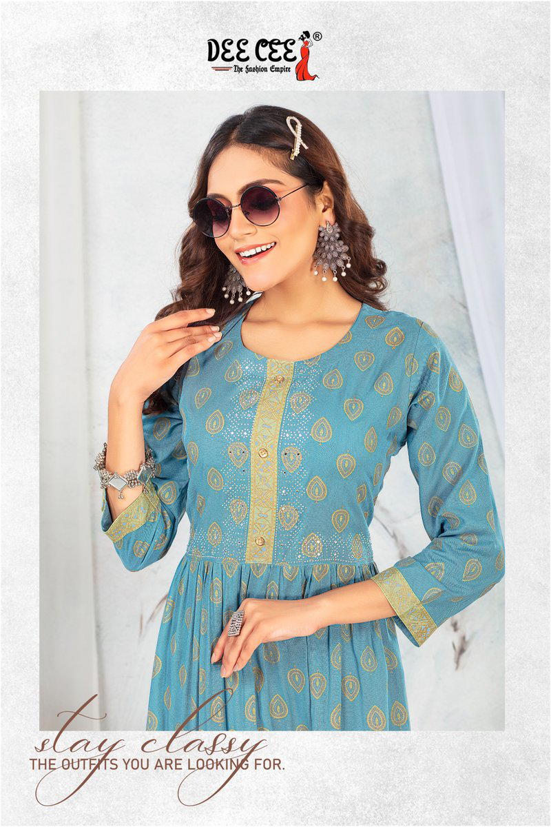 SHADNA BY DEECEE DESIGNER LONG KURTI WHOLESALER IN INDIA 1