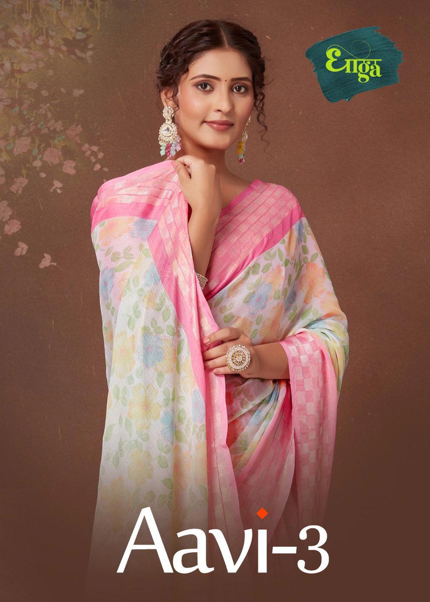 AAVI 3 BY STAVAN DESIGNER CHIFFON SAREE WHOLESALER IN INDIA 1