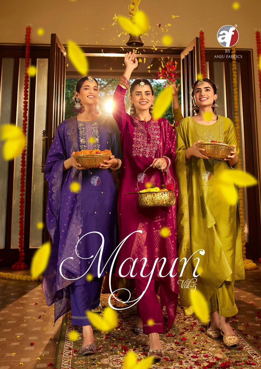 MAYURI VOL 5 BY ANJU FABRIC DESIGNER SALWAR SUIT WHOLESALER IN INDIA 1